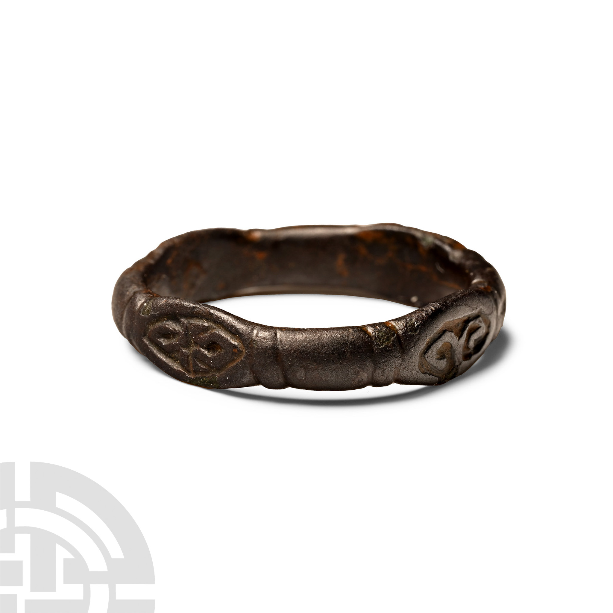 Late Anglo-Saxon Bronze Ring with Four Ovate Bezels