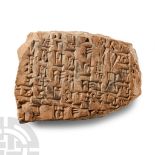 Ur III Terracotta Cuneiform Tablet Fragment Concerning Field Divisions