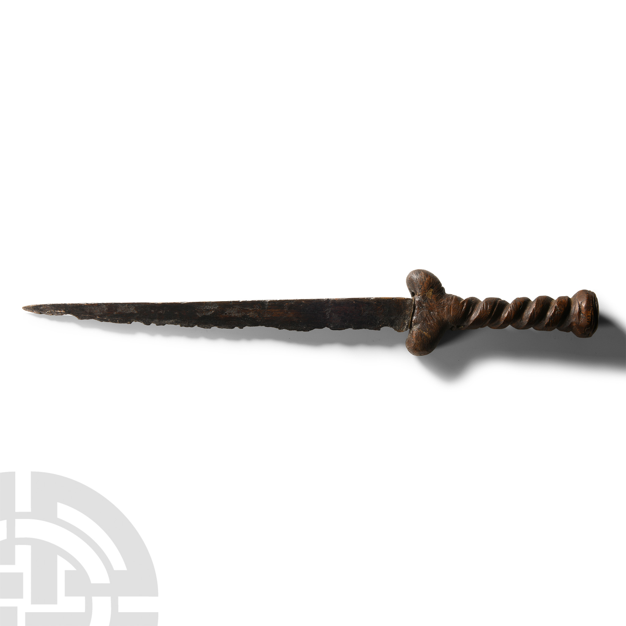 Medieval 'Thames' Iron Dagger with Wood Handle
