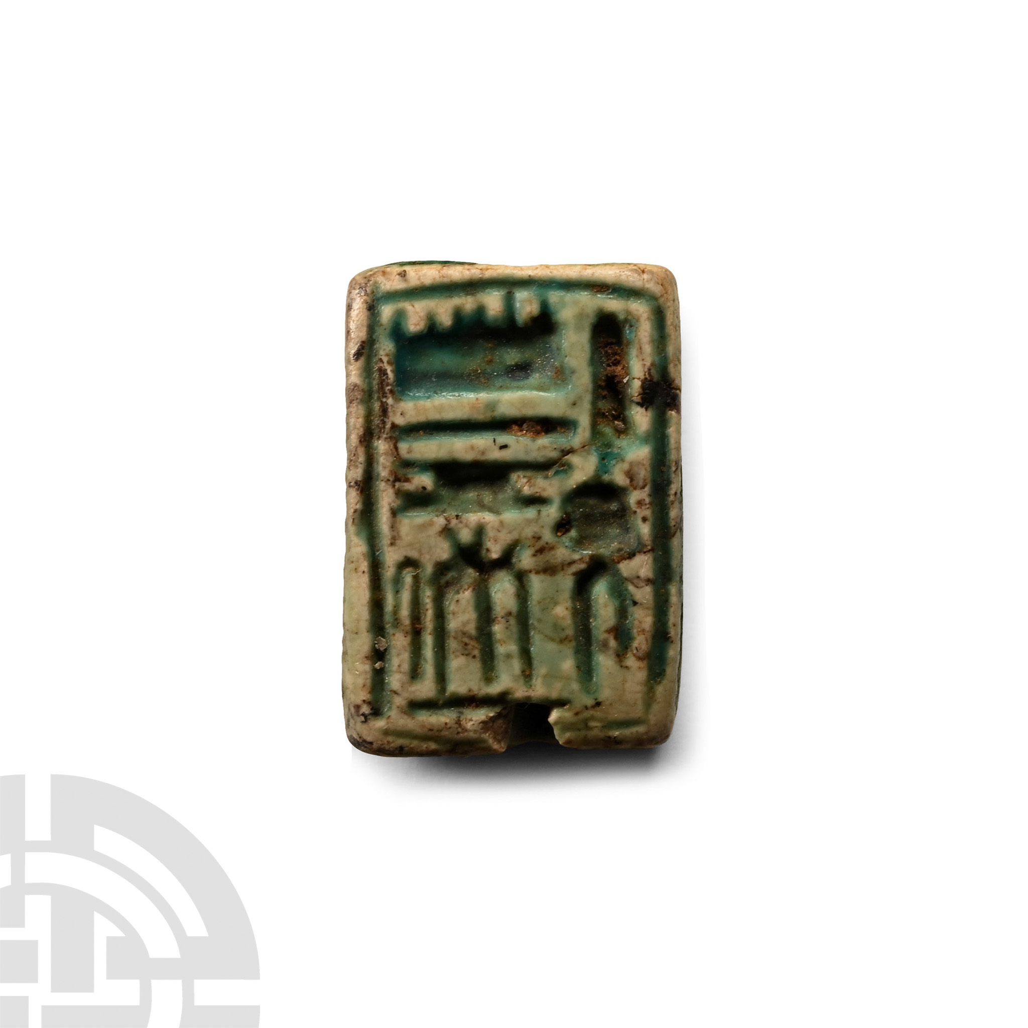 Egyptian Faience Block Bead for Ramesses II - Image 2 of 2