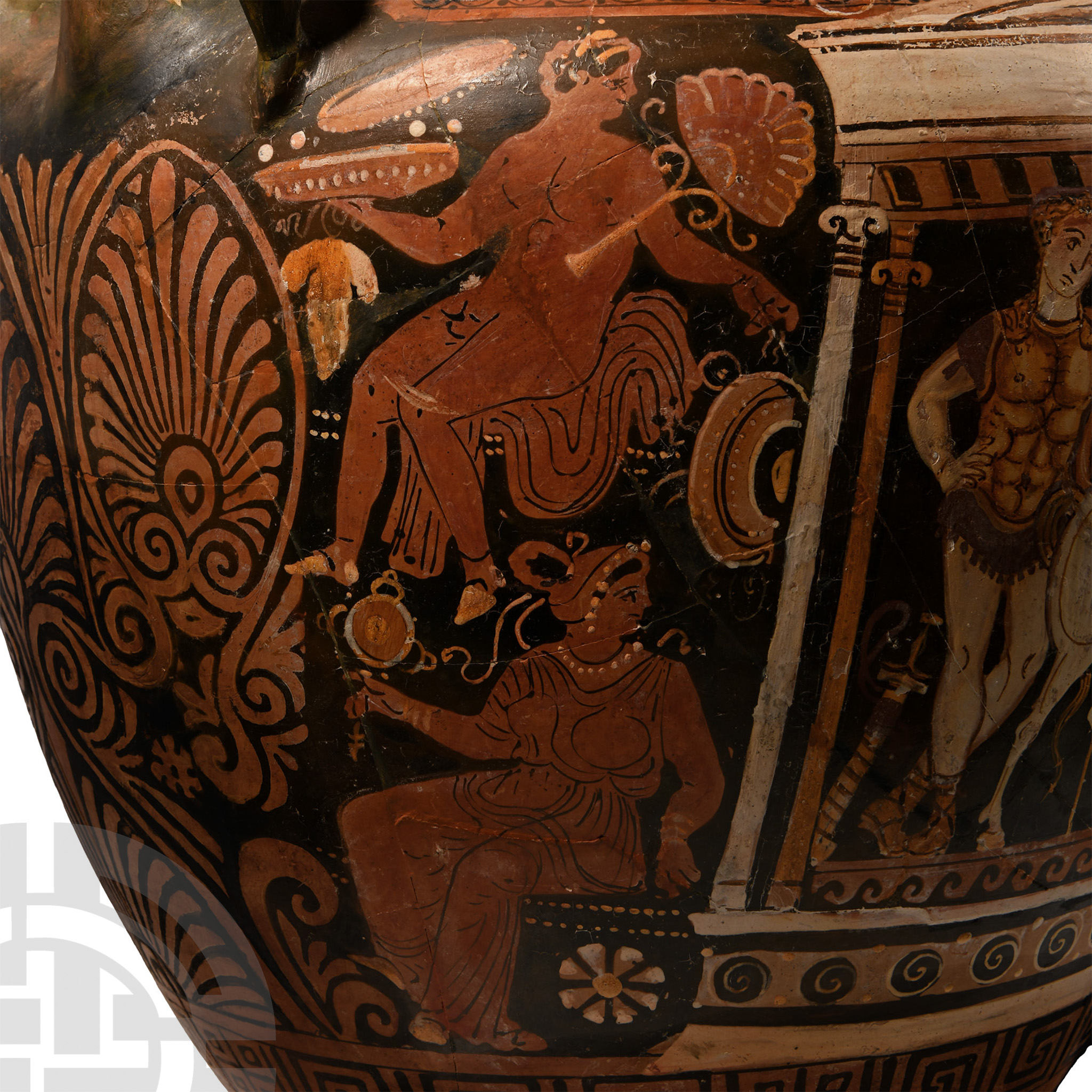 Monumental Apulian Red-Figure Volute Krater Attributed to the Licurgus Painter - Image 3 of 8