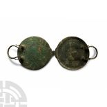 Hellenistic Bronze Folding Travelling Mirror