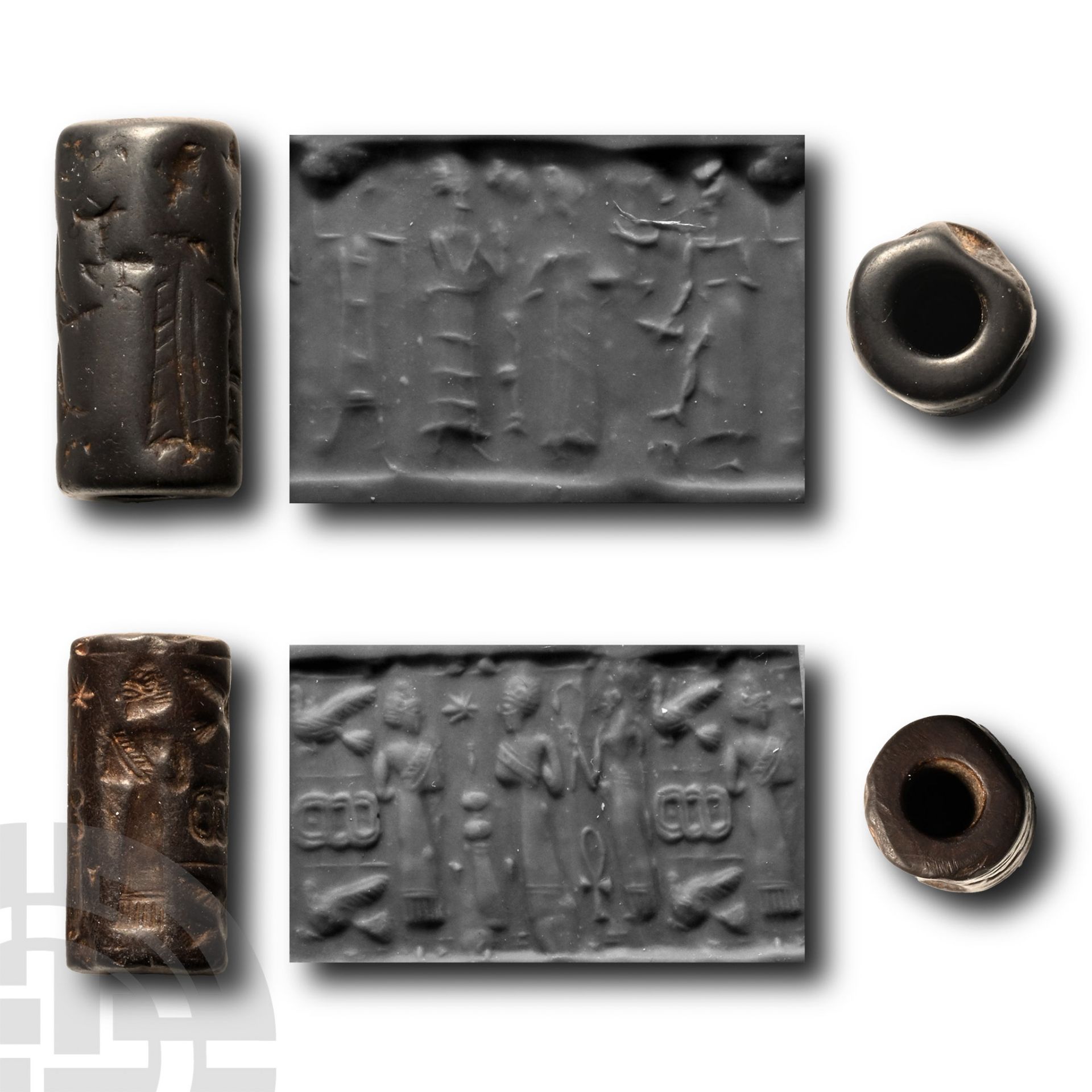 Mesopotamian Cylinder Seal Group with Scenes