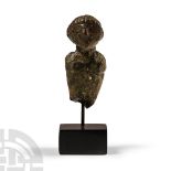 Greek Bronze Male Figural Attachment