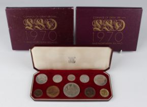 An Elizabeth II ten-coin commemorative set 1953, uncirculated, cased, together with two year-type