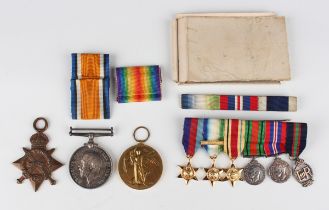 A 1914-15 Star to ‘134113, E.T.Buttery, P.O., R.N.’, a 1914-18 British War Medal and a 1914-19