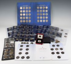 A collection of modern British coinage, including various collectors’ fifty pence sets, various