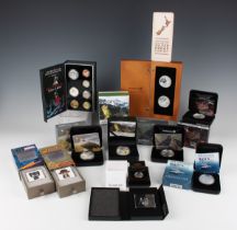 A collection of various New Zealand Post Mint and Royal Australian Mint silver proof and base