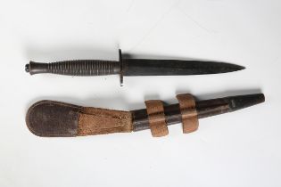 A Second World War period third pattern Fairbairn-Sykes fighting knife with straight double-edged