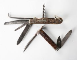 A late 19th century coachman’s pocketknife by Wade, Wingfield & Rowbotham, Sheffield, blade length