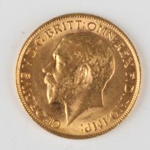 A George V sovereign 1913.Buyer’s Premium 29.4% (including VAT @ 20%) of the hammer price. Lots