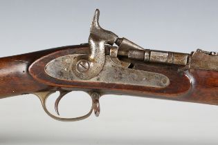 A mid-19th century 1853 pattern .577 Snider-Enfield three-band rifle, barrel length 93cm, with