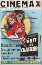 L.F. de Vos & Co. S.A. Anvers (printer) – ‘La Nuit du Chasseur’ (Belgian Cinemax Movie Poster for