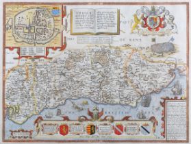 Jodicus Hondius, John Speede and John Norden - 'Sussex, described and divided' (Map of the