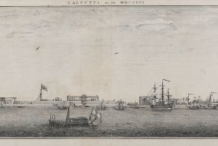 Thomas Kitchin – ‘Calcutta as in MDCCLVI’, late 18th/early 19th century engraving on laid paper,