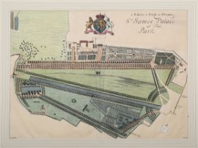 Johannes Kip - ‘Le Palais et Park de St. James’s, St. James Palace and Park’, 18th century engraving