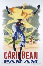 After Ben Nason - ‘Caribbean, Pan Am’, 21st century colour reproduction print, sheet size 138cm x