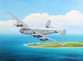 Keith Aspinall – Royal Air Force Avro Shackleton (Second World War Airplane), 20th century oil on