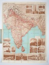 George Philip & Sons Ltd (publisher) – ‘Tourist Map of India’ (Indian State Railways), offset