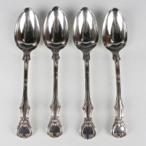 A set of four early Victorian silver Victoria pattern tablespoons, London 1841 and 1843 by William