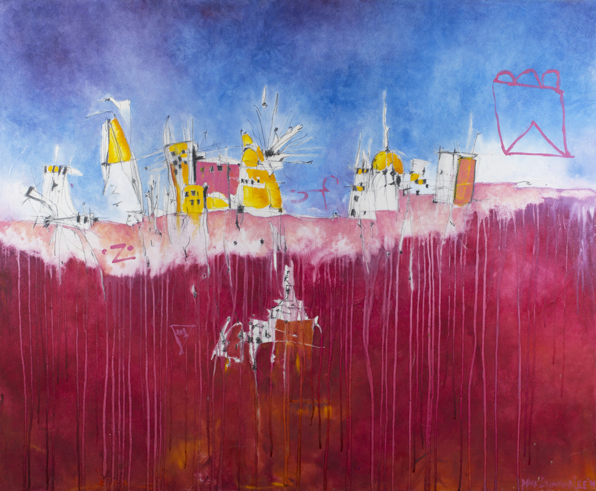 Mark Drummond-Lee - Abstract View of a Continental Town, oil on canvas, signed and dated '99, 137.