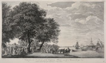 Paul Sandby – ‘View from the North side of the Virginia River, near the Manour Lodge’, etching