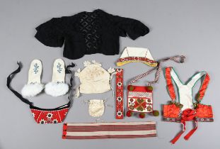 A small group of North European costume and a collection of other textiles.Buyer’s Premium 29.4% (