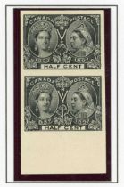Canada study of 1897 Jubilee stamp issue with fine used set ½ cent to $5 with CDS postmarks, mint