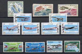 World stamps in albums plus loose with Great Britain decimal mint miniature sheets, RAF covers, some