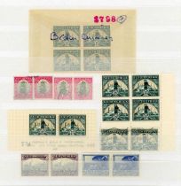 South Africa stamps in stock book from 1910-1950 mint and used, with bi-lingual pairs, varieties,
