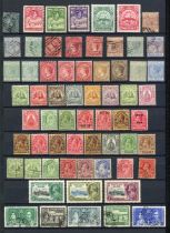 British West Indies stamps on album leaves with Jamaica 1921-29 to 10 shillings mint, British Virgin