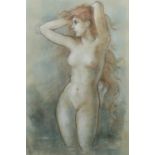 William Lindsay Windus – ‘Pre Raphaelite’ (Female Nude), late 19th/early 20th century pastel with