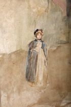 Edwin Austin Abbey – ‘Going to Church’, 19th century watercolour, artist’s name and title to