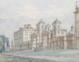 Henry George Rushbury – ‘Castle Howard’, early 20th century watercolour with ink, signed and titled,