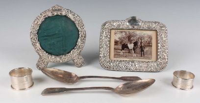 Two George III silver Fiddle pattern tablespoons, London 1815 by William Eley I & William Fearn