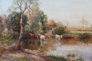 LOT WITHDRAWN 12/02/24. Ernest Charles Walbourn - 'Near Godalming, Surrey', 19th century oil on