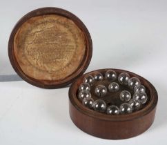 A George III Scottish mahogany cased set of hydrostatic glass bubbles or specific gravity beads, the