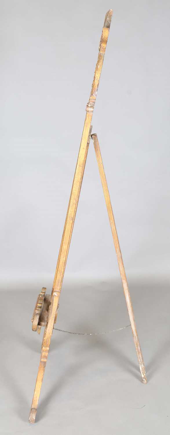 A 20th century rococo style carved wooden easel, height 181cm, width 65cm. - Image 12 of 13
