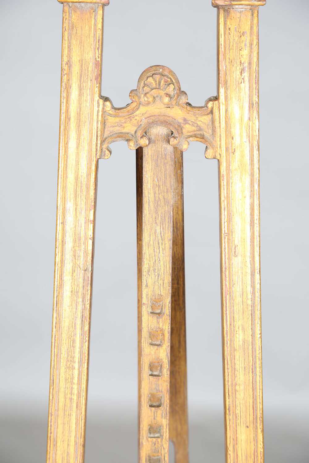 A 20th century rococo style carved wooden easel, height 181cm, width 65cm. - Image 4 of 13