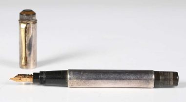 A rare T.B. Ford plated metal overlaid 'Short Standard' fountain pen, the nib detailed 'Ford 428