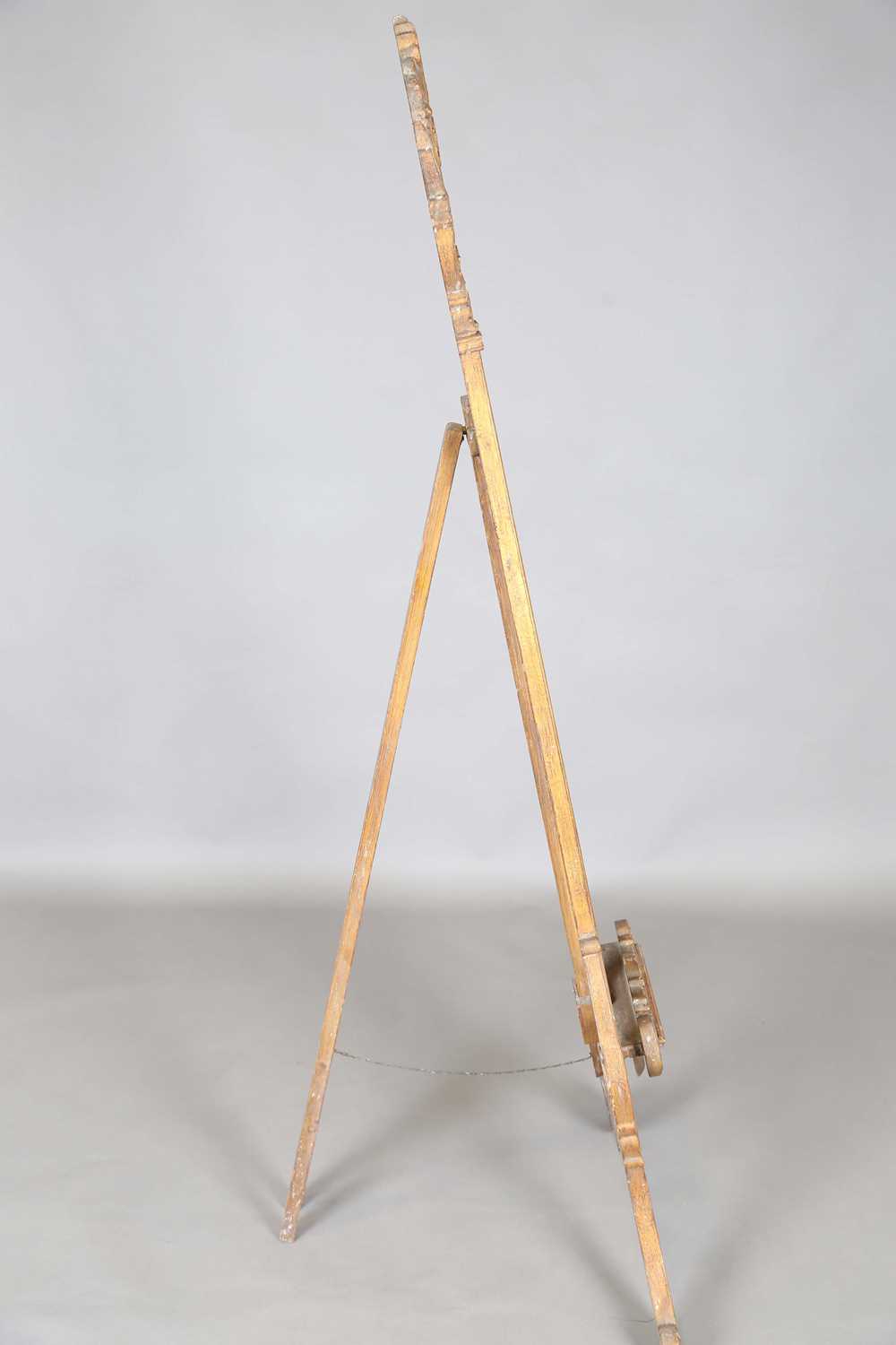 A 20th century rococo style carved wooden easel, height 181cm, width 65cm. - Image 9 of 13