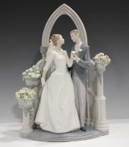 A large Lladro limited edition figure group A Vow of Love, No. 1869, depicting a bride and groom