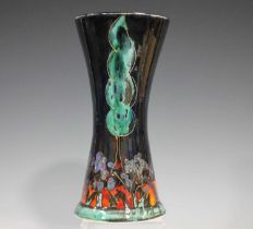 An Anita Harris art pottery trial vase, contemporary, in the style of the Bluebell Wood pattern,