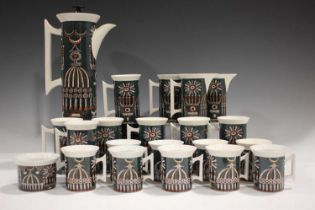 A Portmeirion Magic City pattern part service, designed by Susan Williams-Ellis, comprising coffee