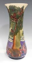 A Moorcroft Furzey Hill pattern vase, circa 1997, designed by Rachel Bishop, impressed and painted