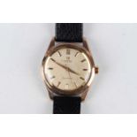 An Omega Automatic Seamaster gilt metal fronted and steel backed gentleman's wristwatch, circa 1958,