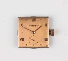 A Patek Philippe & Co Genève gentleman's wristwatch movement and gilt dial, the signed and