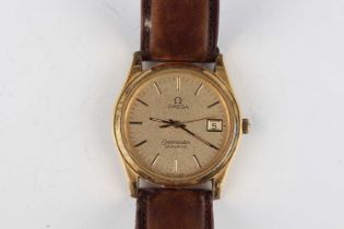 An Omega Seamaster Quartz gilt metal fronted and steel backed gentleman's wristwatch, circa 1978,