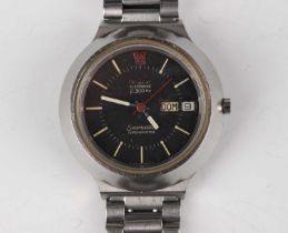 An Omega Electronic F300 Hz Seamaster Chronometer steel cased gentleman's bracelet wristwatch, circa