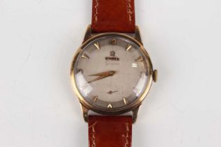 An Omega 9ct gold circular cased gentleman's wristwatch, circa 1956, the signed and jewelled 267